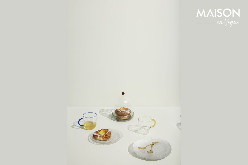 Assiette en verre transparant Fuyu taille L - 5