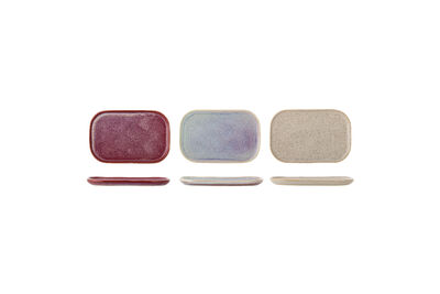 Assiette lot de 3 en grès rose Addison