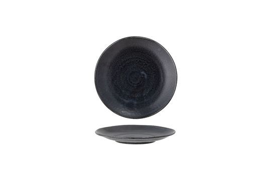 Assiette noire en porcelaine 24 cm Yoko