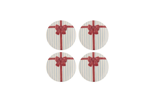 Assiette Ø20,5 cm en grès bleu Bowie (Lot de 4) Détouré