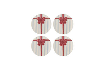 Assiette Ø20,5 cm en grès bleu Bowie (Lot de 4)