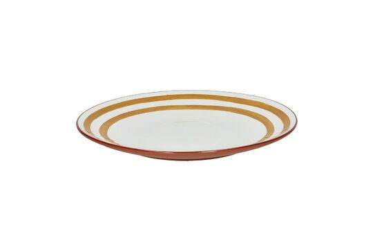 Assiette plate en porcelaine jaune Mykonos