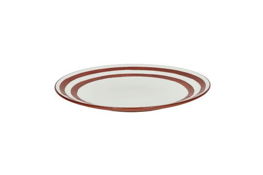 Assiette plate en porcelaine orange foncé Mykonos