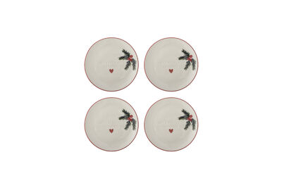 Assiettes (lot de 4) en grès naturel Jovida