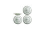 Miniature Assiettes (Lot de 4) Ø33 cm en verre vert Amelie Détouré