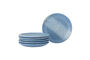 Miniature Assiettes (Lot de 6) en grès bleu Safie Détouré