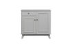 Miniaturansicht Aufbewahrungsschrank Kiefer Clay Grau LILY 4
