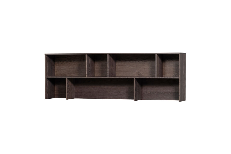 Aufsatzschrank 200cm Eschenfurnier Espresso New Gravure Woood