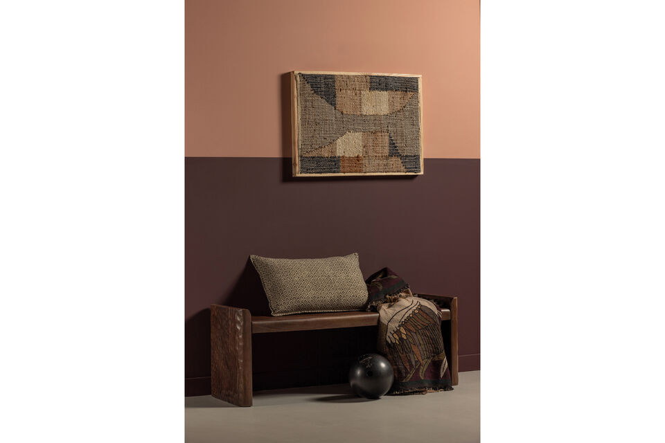 Banc convivial d\'une couleur chaude Fabriqué à partir de bois de manguier Caractérisé par les