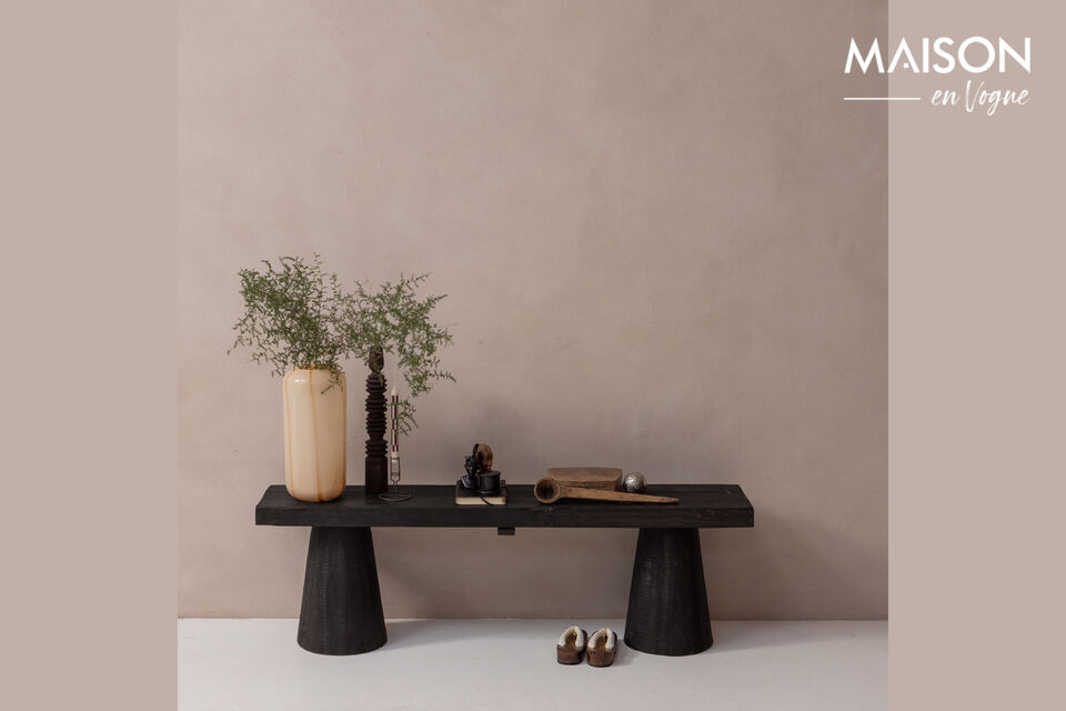 Banc élégant Fabriqué en bois de manguier recyclé Robuste et atmosphérique H 45 cm x L 150 cm