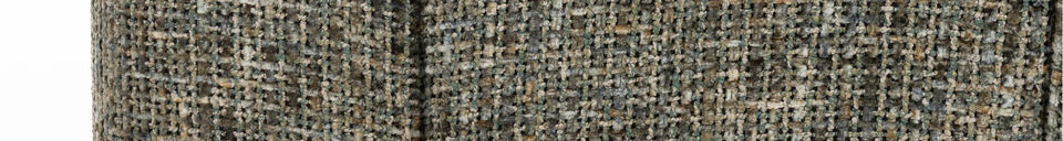 Mise en avant matière Banc 2 places en tissu vert Dance