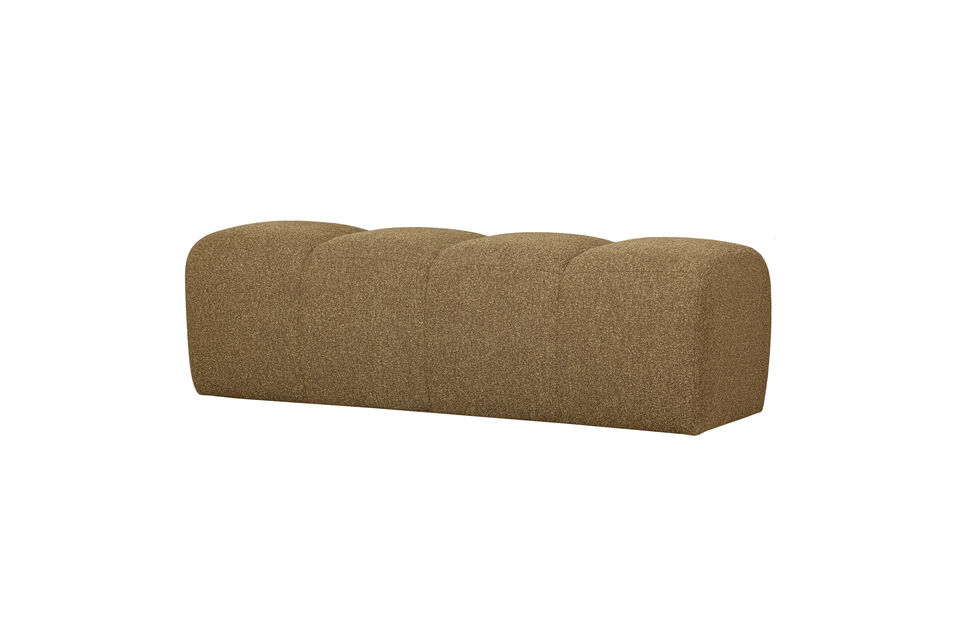 Banc à manger 164 cm bouclé jaune/brun chiné MOJO Woood