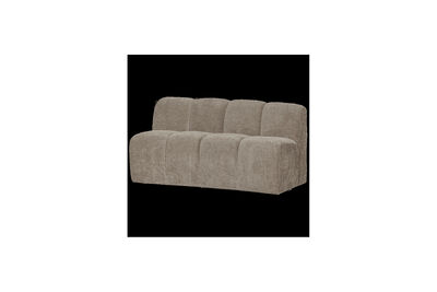 Banc à manger avec dossier 164 cm Tissu côtelé Sable foncé MOJO
