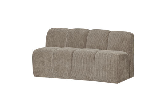 Banc à manger avec dossier 164 cm Tissu côtelé Sable foncé MOJO