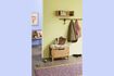Miniature Banc avec rangement en bois et tissu gris Bifi 2