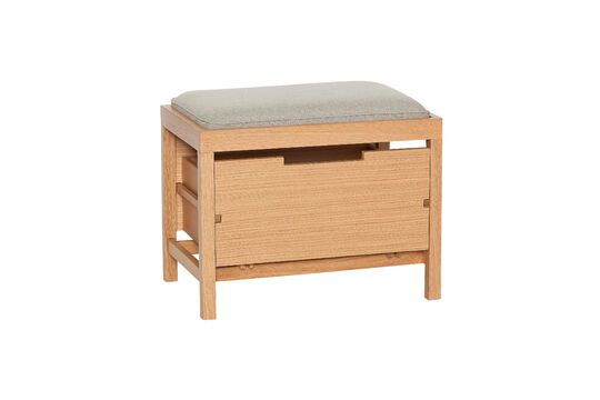 Voir la fiche produit banc avec rangement en bois et tissu gris Bifi Banc avec rangement en bois et tissu gris Bifi