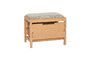 Miniature Banc avec rangement en bois et tissu gris Bifi Détouré