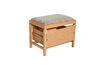 Miniature Banc avec rangement en bois et tissu gris Bifi 5