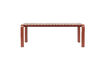 Miniature Banc de jardin 129,5x45 cm en aluminium rouge Vondel 1