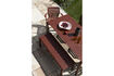 Miniature Banc de jardin 129,5x45 cm en aluminium rouge Vondel 3
