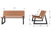 Miniature Banc de jardin 132 cm bois d'ayous et métal naturel Banco 8