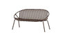 Miniature Banc de jardin 2 places polypropylène et métal violet/brun Bruce Détouré