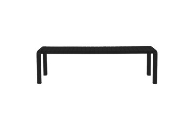 Banc de jardin en aluminium noir Vondel