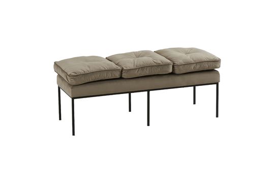 Banc De Lit en tissu gris Nirva Weimar