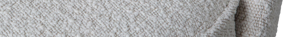 Mise en avant matière Banc de salle à manger 120 cm bouclé naturel VOGUE