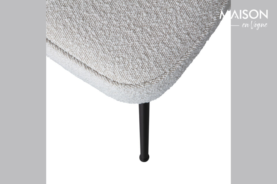 Banc de table à manger élégant et confortable Des formes douces et accueillantes Rembourrage en