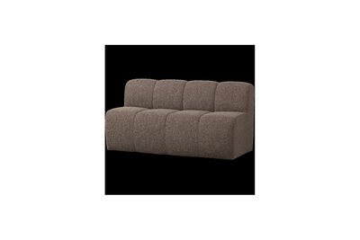 Banc de salle à manger 164 cm avec dossier bouclé mélange brun MOJO