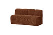 Miniature Banc de salle à manger 164 cm tissu côtelé brun rouille MOJO 1
