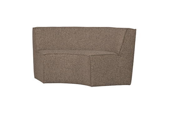 Banc de salle à manger 2 places tissu marron foncé Europa