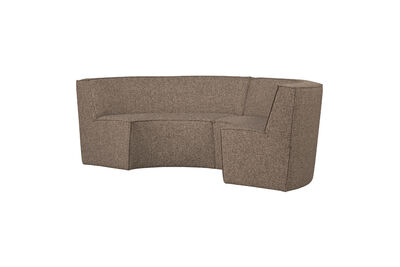 Banc de salle à manger 4 places tissu marron foncé Europa
