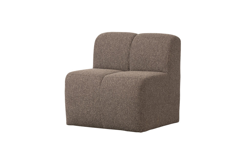 Banc de salle à manger avec dossier 84 cm bouclé mélange brun Mojo Woood
