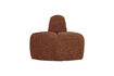 Miniature Banc de salle à manger d'angle dossier arrondi tissu marron rouille MOJO 2