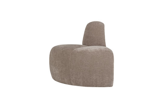 Banc de salle à manger d'angle rond tissu côtelé sable foncé Mojo