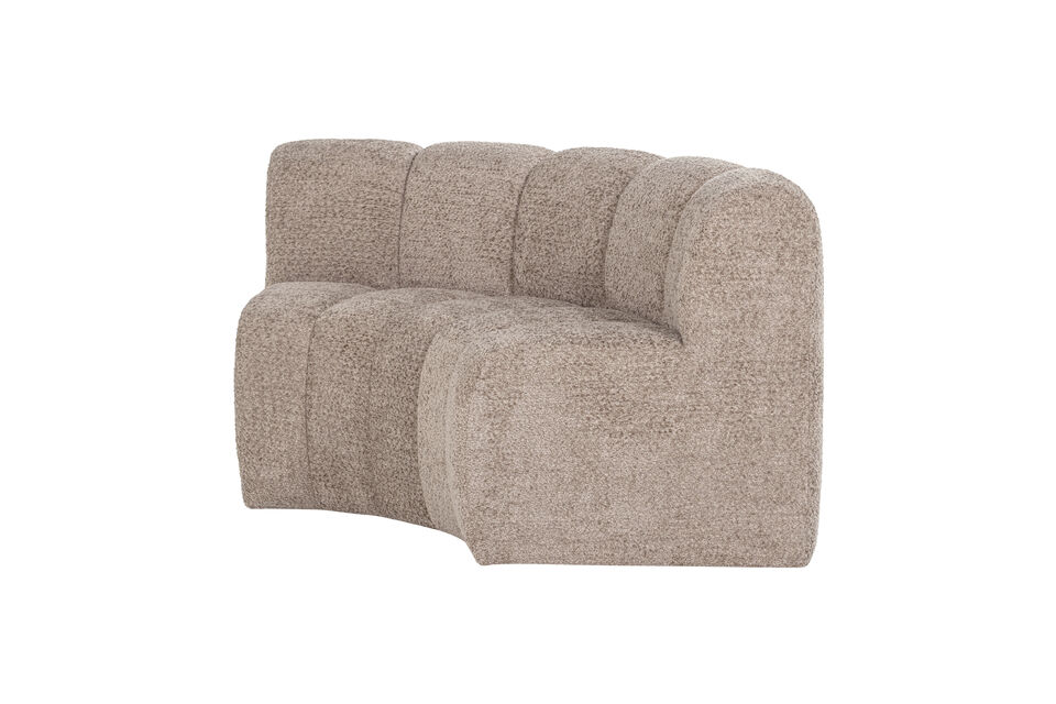Le dossier en demi-cercle assure une position assise confortable