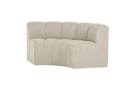 Banc de salle à manger dossier demi-cercle bouclé beige Mojo Détouré