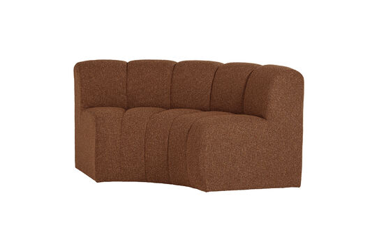 Banc de salle à manger dossier demi-cercle bouclé rouille Mojo Détouré