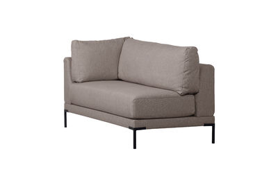 Banc de salle à manger élément d'angle droit tissu taupe Couple