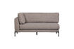 Miniature Banc de salle à manger élément d'angle droit tissu taupe Couple 2
