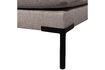 Miniature Banc de salle à manger élément d'angle droit tissu taupe Couple 6
