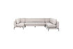 Miniature Banc de salle à manger élément d'angle gauche gris clair Couple 3