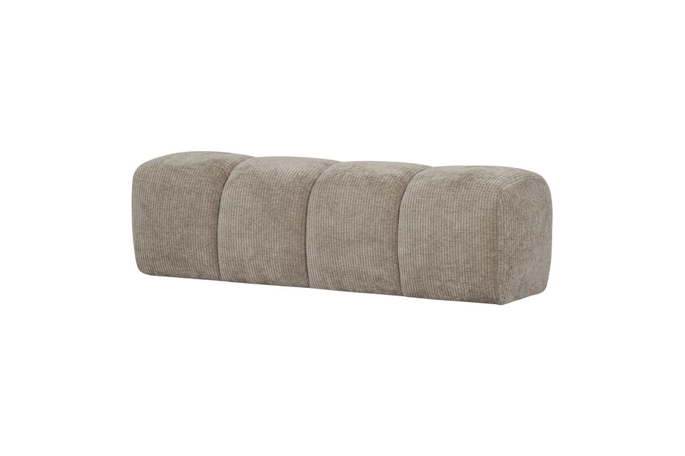 Banc de table 164 cm tissu côtelé sable foncé Mojo Woood