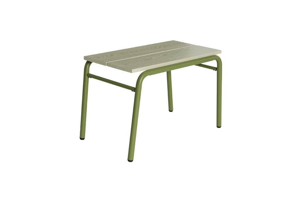 Le Banc en placage de frêne vert clair Koi évoque une parenthèse de douceur et de sérénité au