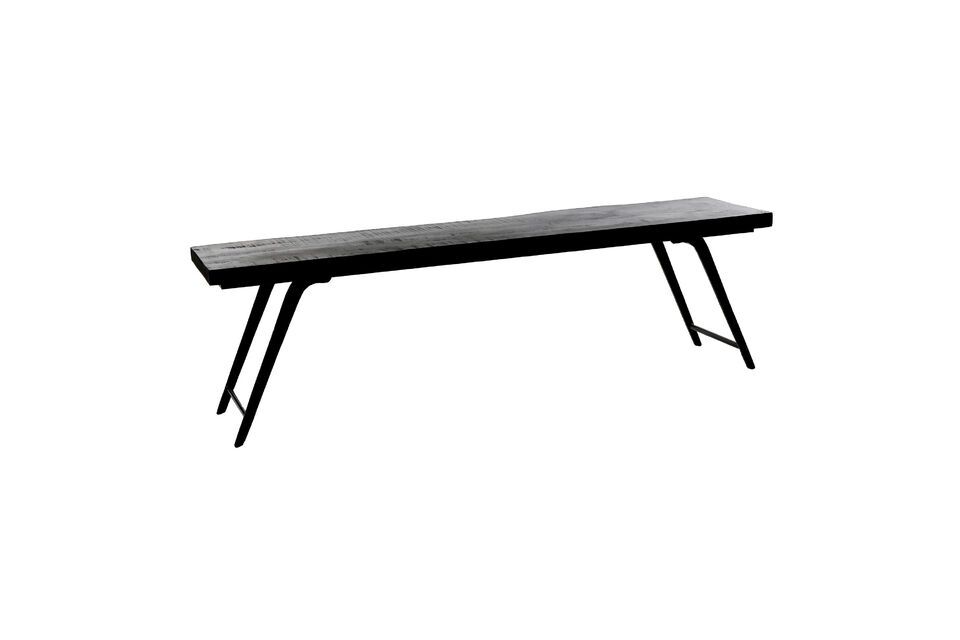 Banc en bois noire Ohio Pomax