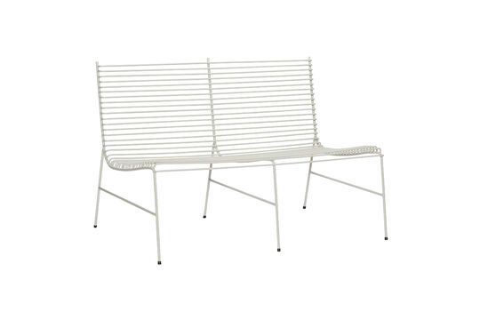 Banc en métal gris clair String Détouré