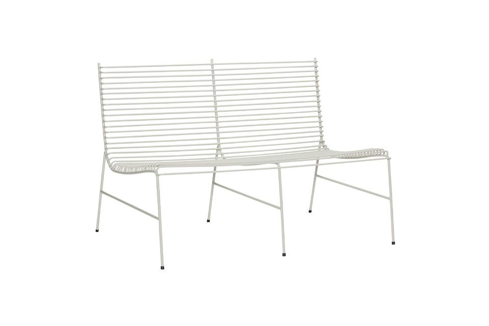 Banc en métal gris clair String Hübsch