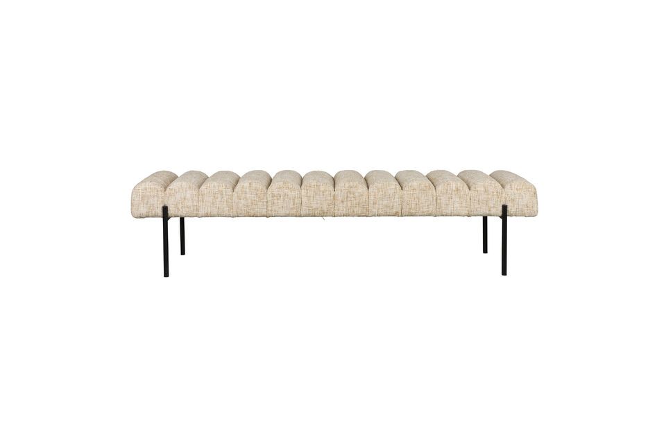 Banc en tissu beige Jethro White Label